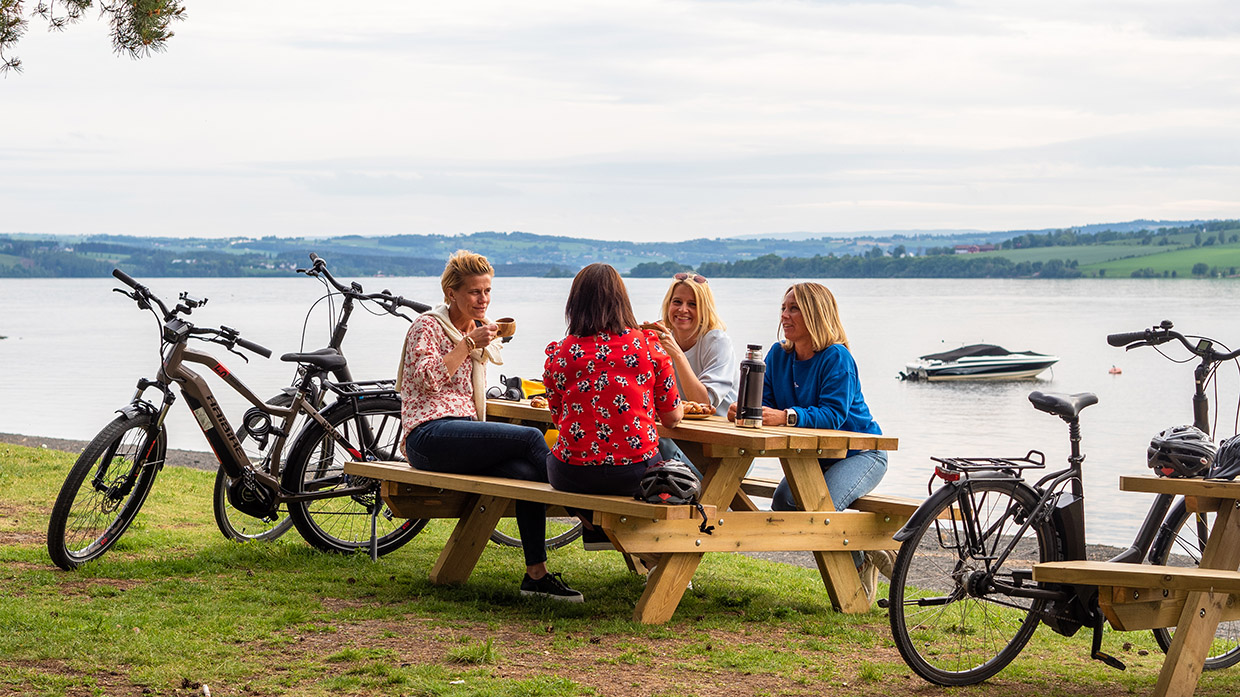 Lunch break by lake Mjøsa