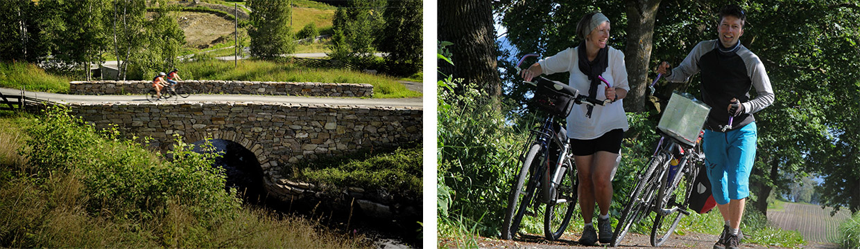 Cycling along Mjøstråkk