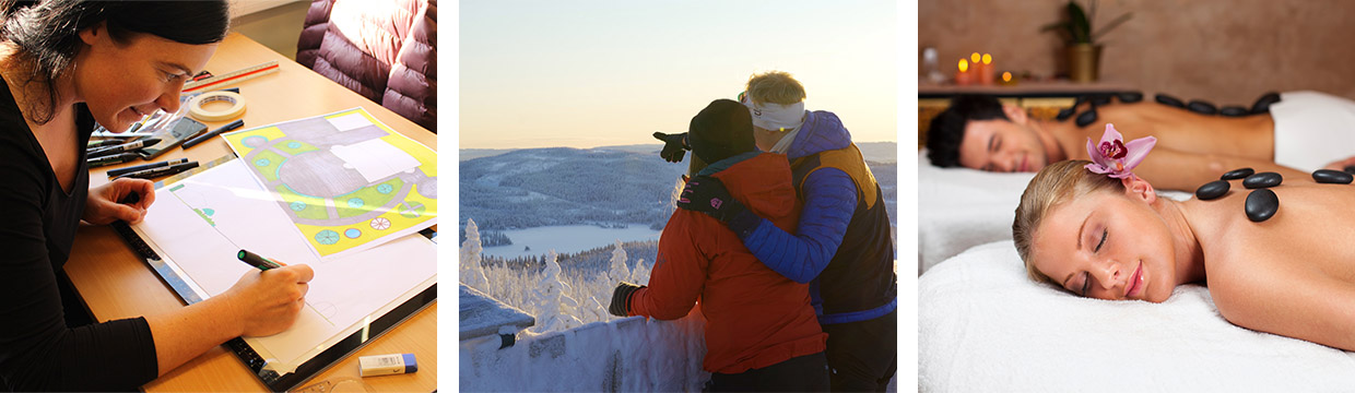 Workation illustration - Vea, Lushugtårnet, Otium Spa - Winter